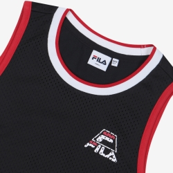 Fila Regular Fit B.B Logo Mesh - Miesten Poolopaita - Mustat | FI-90252